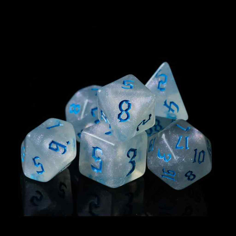 Odins Runes - 7 Piece Runic Polyhedral Dice Set + Dice Bag - Bea DnD Games