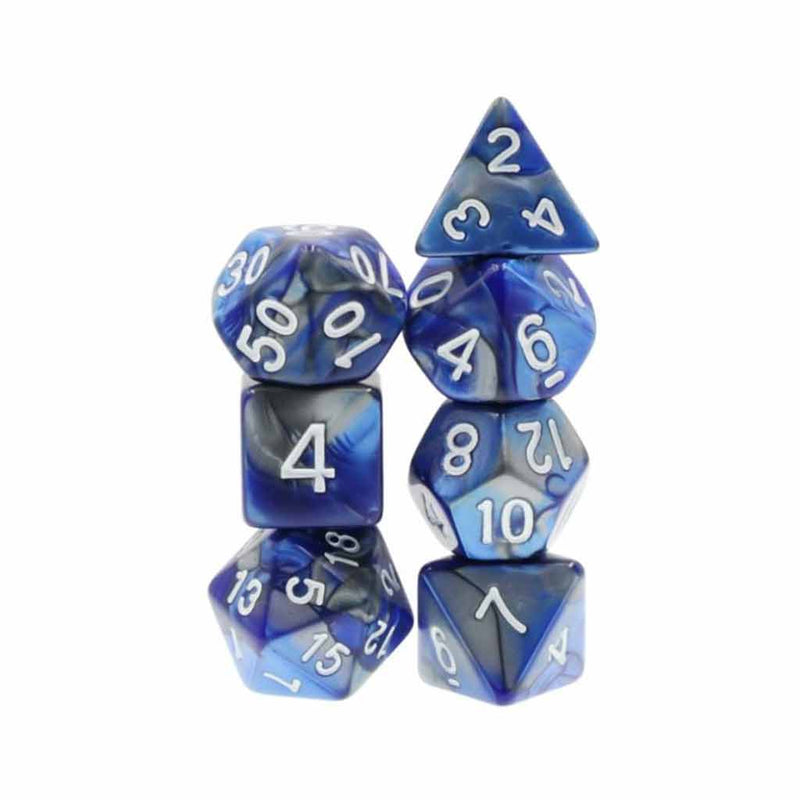 Shadow Forces - 7 Piece Polyhedral Dice Set + Dice Bag - Bea DnD Games