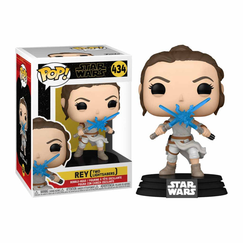 Star Wars Episode IX: The Rise Of Skywalker - Rey with Two Lightsabers Pop! Vinyl Figure - Bea DnD Games