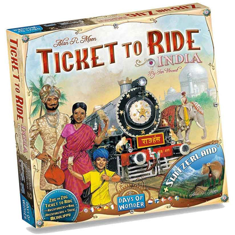 Ticket to Ride India and Switzerland Expansion - Bea DnD Games